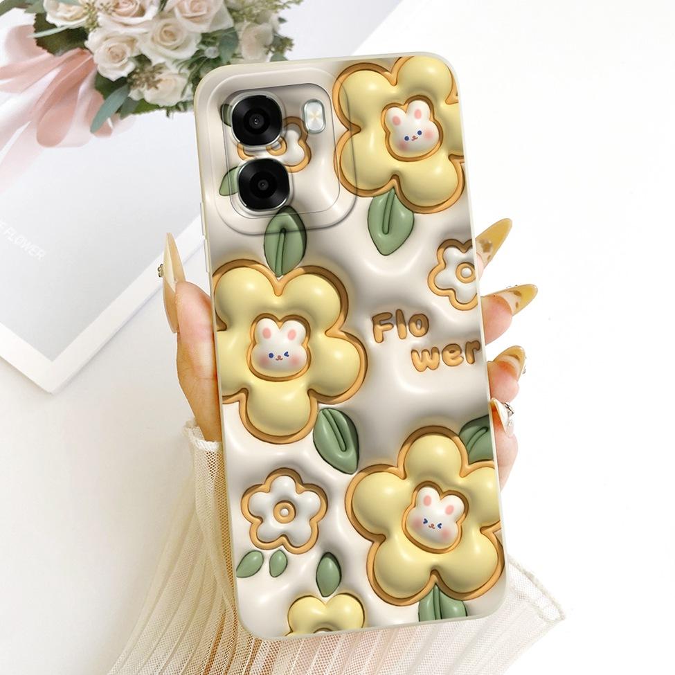 Чехол для телефона Oppo A6x 4G CPH2819 5G CPH2783 Чехол для Oppo A6x Милый Кавайный Роскошный Модный Цветы Крутой Расписной Силиконовый Корпус