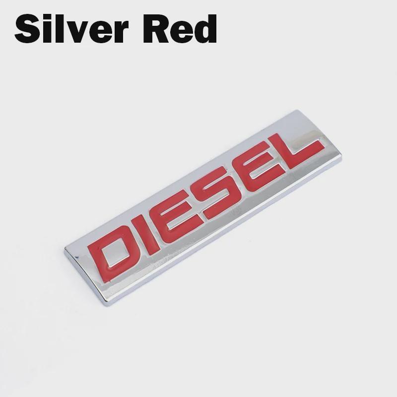 Car Styling 3D Metal Chrome Zinc Alloy Emblem Universal Diesel Logo Car Badge Body Trunk Fender Adhensive Emblem Auto Accessory