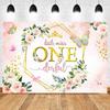 Spring Floral Balloon Butterfly Decor Happy Birthday Photography Background Baby Shower Kids Birthday Party Custom Name Backdrop
