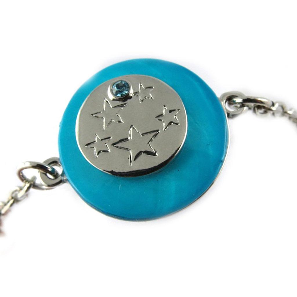 NOA [G0300] - Silver Turquoise 'Nacre En Folie' Designer Bracelet