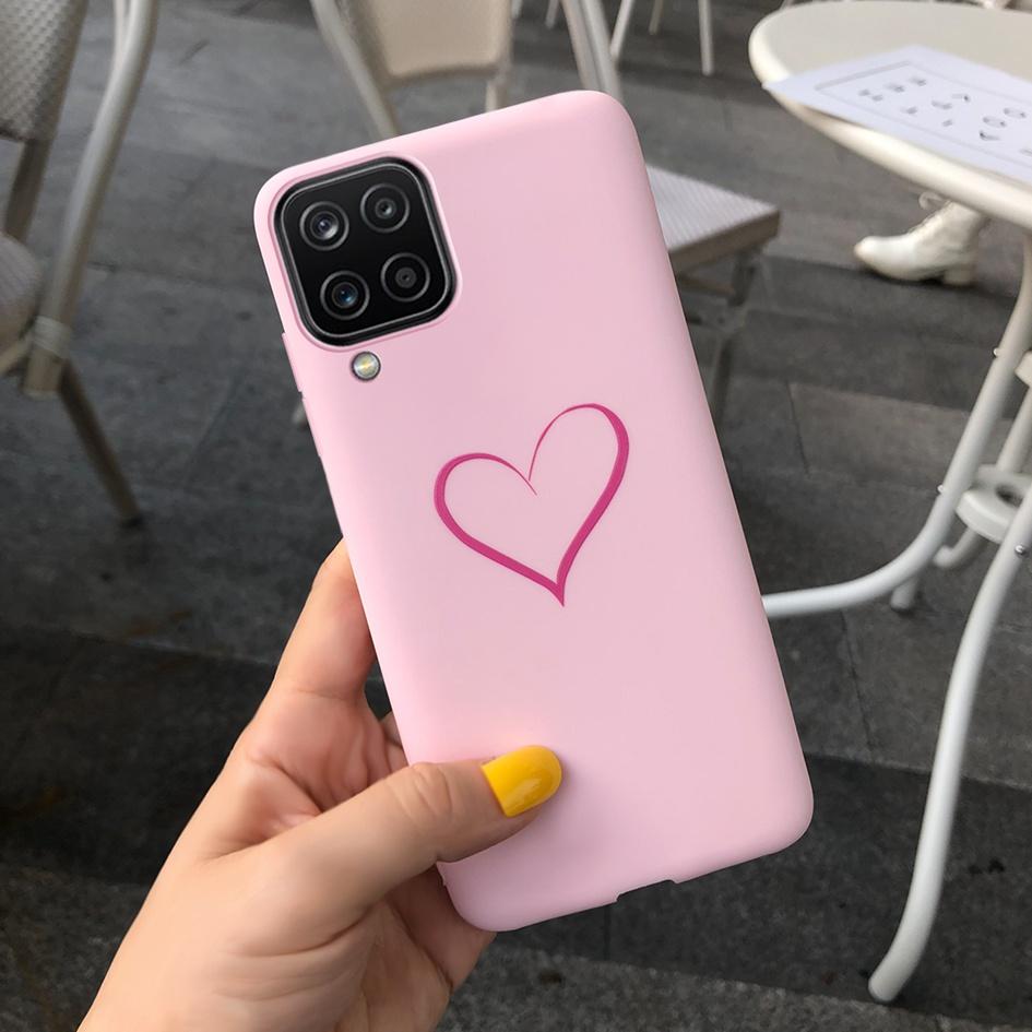 Чехол для Samsung Galaxy A12 Чехол для Samsung A42 5G Милое Сердечко Задняя крышка Fundas Для Samsung A 12 SM-A125F SM-A426B A 42 5G Чехлы для телефона