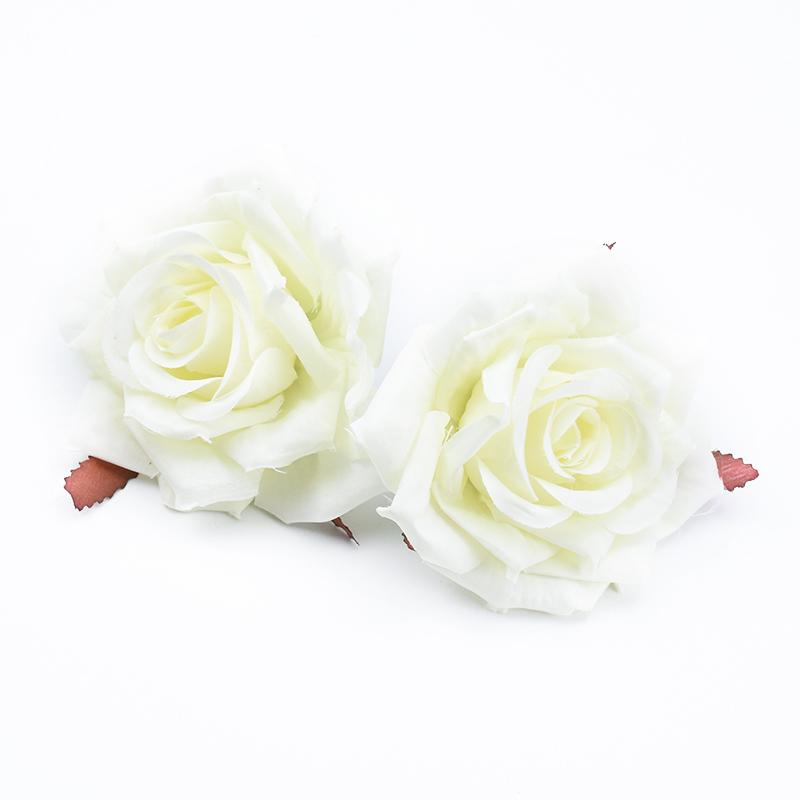 50/100pcs Silk Roses Flowers Wall Room Accessories Festival Car Decoration Home Wedding Cheap Artificial Plants Bride Brooch Diy