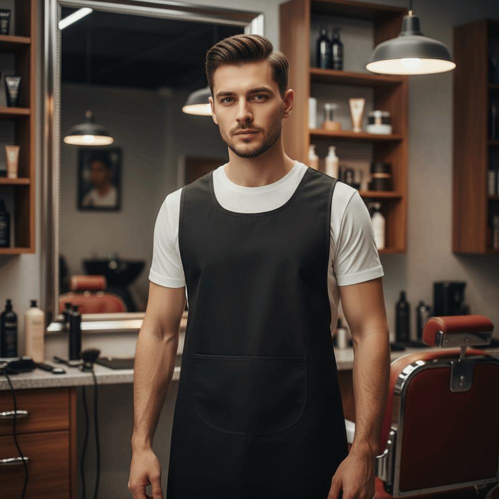 Professional Salon Hairstylist Apron Black Barber Hair Uniform Hairdressing Cloak Apron Nail Salon