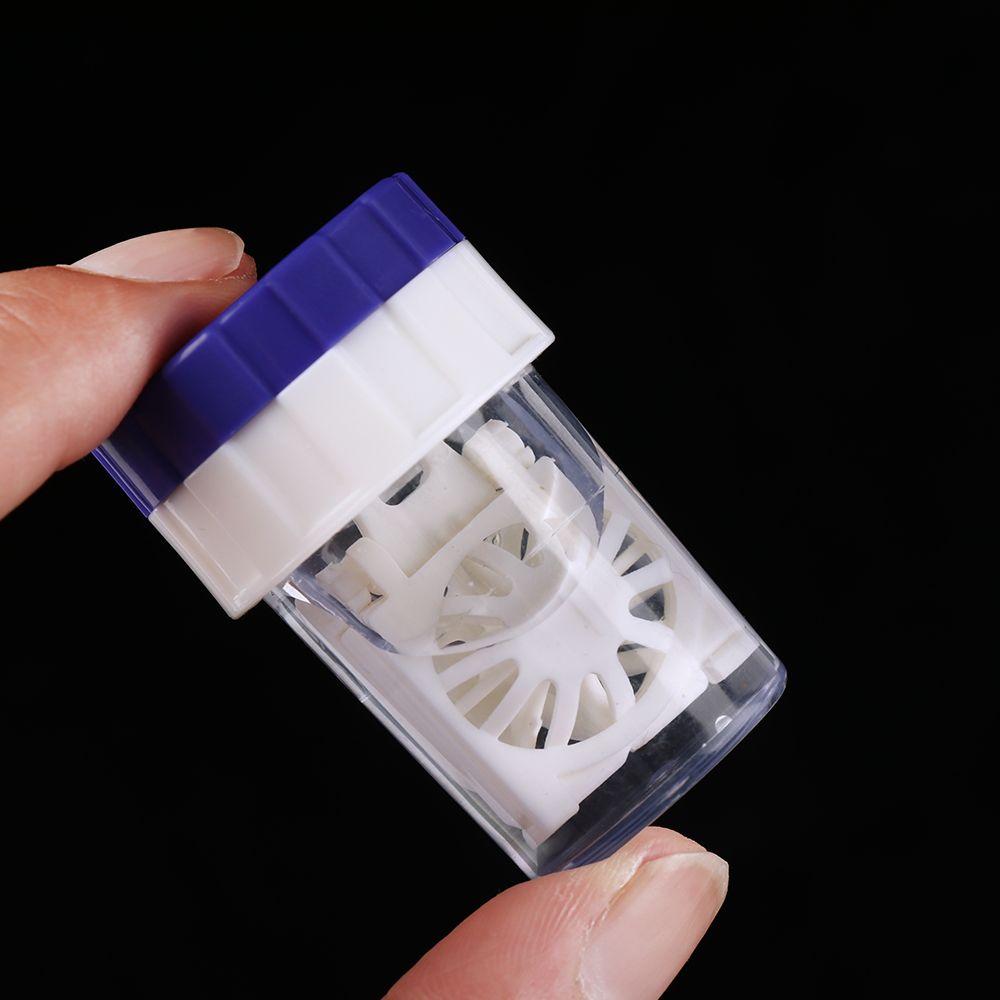 Rotatable Plastic Mini Soaking Box Travel Glasses Holder Candy Color Contact Lens Case