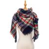 Spring Autumn Winter Shawl Ladies Plaid Triangle Scarf