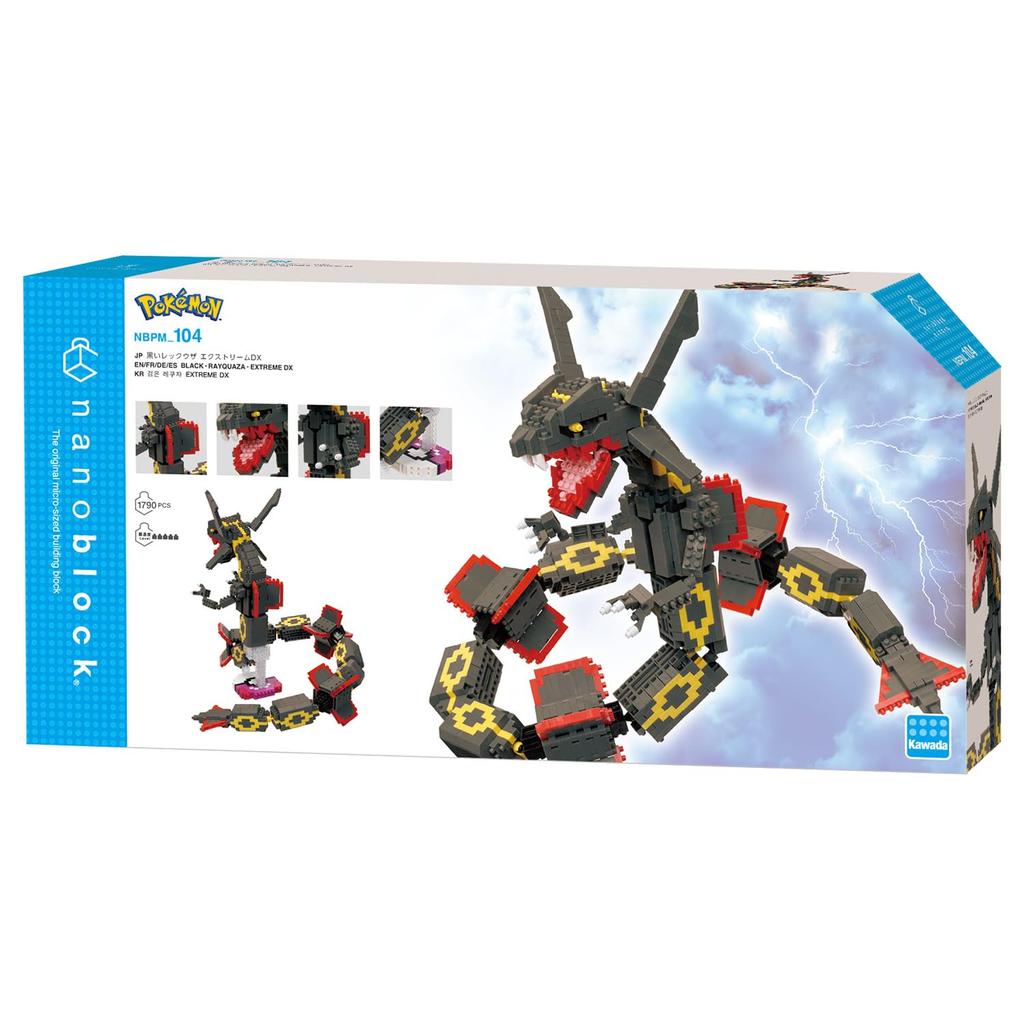 Kawada Nanoblock Pocket Monster Black Rayquaza Extreme 7 x 42 x 21 см от 12 лет и старше Интерьер Хобби DXNBPM_104 NBPM_104