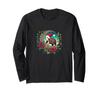 Christmas Box Turtle Santa Hat Illustration Art Nouveau Long Sleeve T-Shirt