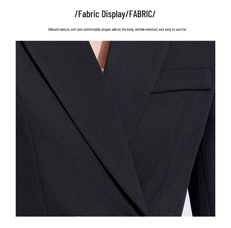 Женский белый осенний костюмный набор 2025: Элегантный блейзер с длинным рукавом и профессиональная рабочая одежда