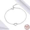 New Heart-shaped Bracelet Hollow Sterling Silver European and American Fashion Simple Cross-border Ladies