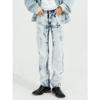 Men's New Korean Version of Ins Trendy Tie Dyed Loose Vintage Straight Leg Jeans and Pants