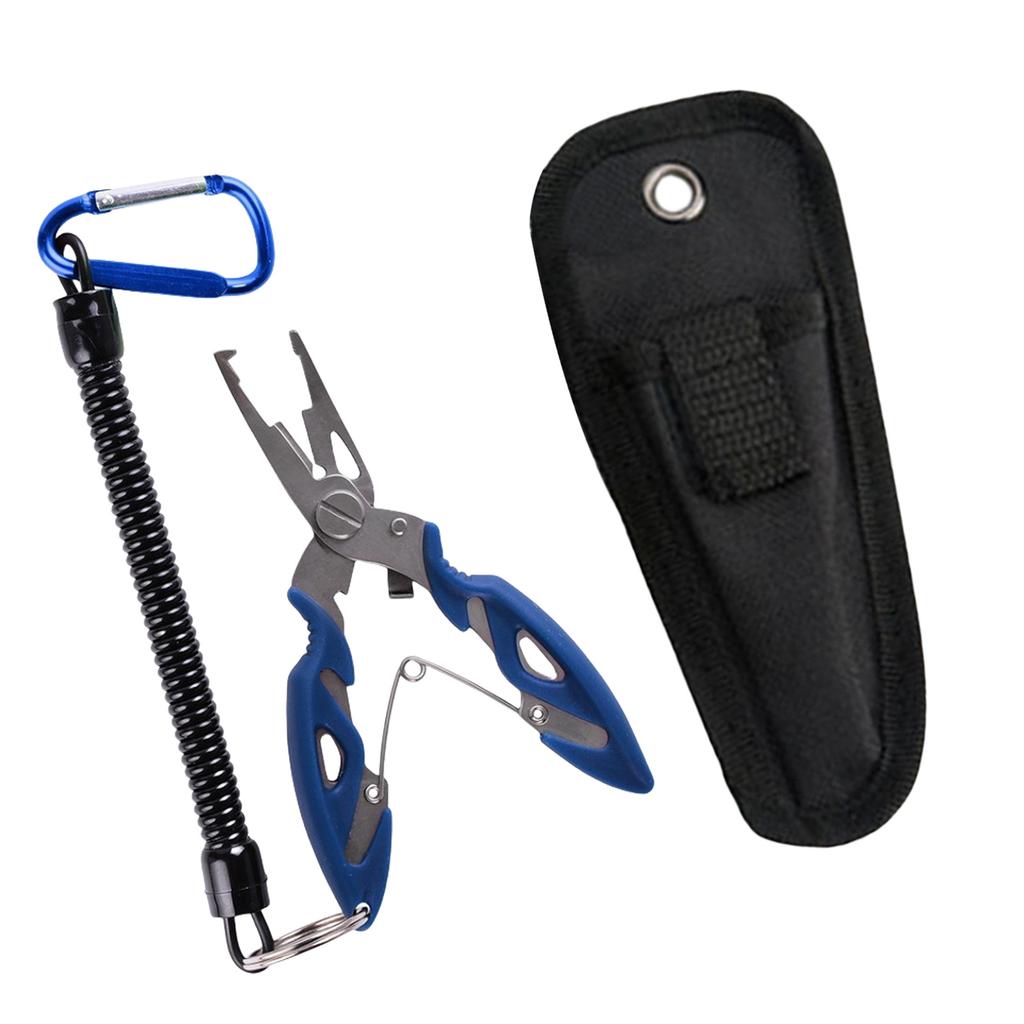 Рыболовные плоскогубцы со спиральным шнурком, устойчивые к ржавчине, кусачки для лески, захват, экстрактор крючков, инструмент для рыбалки, кусачки для плетеной лески