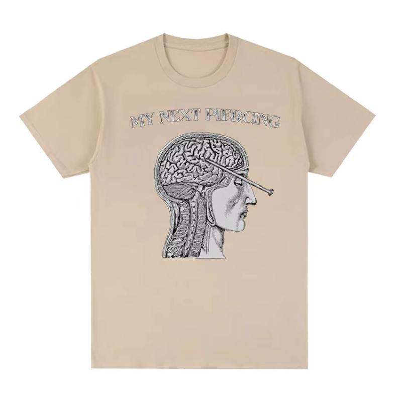 Vintage My Next Piercing Funny Meme T Shirt Unisexs ONeck High Quality Fashion Tshirts Tops Unisex  Cotton Oversized Tshirt