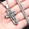 Винтажные necklaces с подвеской-крестом Иисуса из нержавеющей стали 316L для мужчин, мальчиков, панк-мода, христианский амулет, ювелирные изделия, подарки