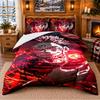 Ryomen Sukuna Pattern Bedding 3Pcs Set Bed Sheet And Pillowcases For Indoor Bedroom