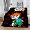 Мультяшное одеяло с принтом R-Rugrats Пледы для пикника Теплое одеяло Мягкое и удобное одеяло Для дома, путешествий, подарок на день рождения