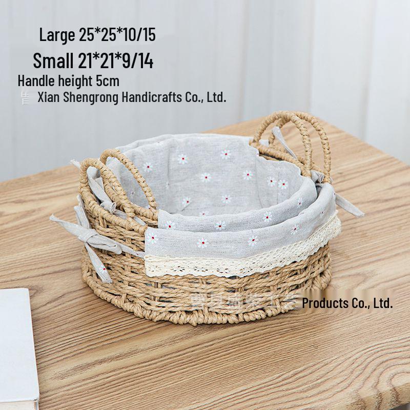 Плетеная корзина ручной работы для пультов и аксессуаров