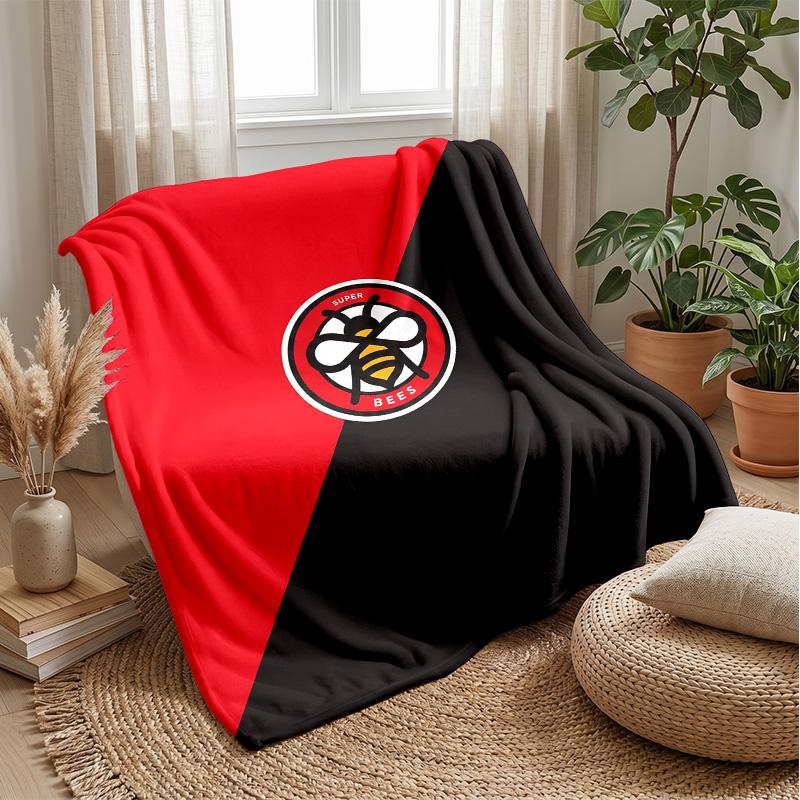 Brentford Football Print Flannel Blanket, Soft Warm Lightweight Throw Blanket for Sofa Bed Camping