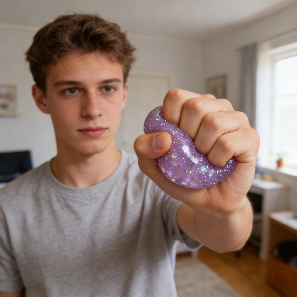 Мячик из пенопластовых бусин, мягкий резиновый сжимаемый мячик, 4 см
