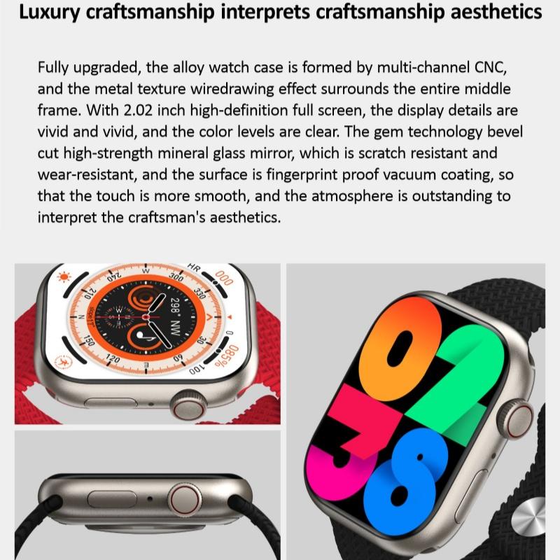 Rainbuvvy HK9 Pro Браслет Смарт-часы 2,02 дюйма OLED 410x494 LC11S BT 5.1 IP67 Водонепроницаемый Поддержка Bluetooth Вызовы Отслеживание Шагов Мониторинг Сна