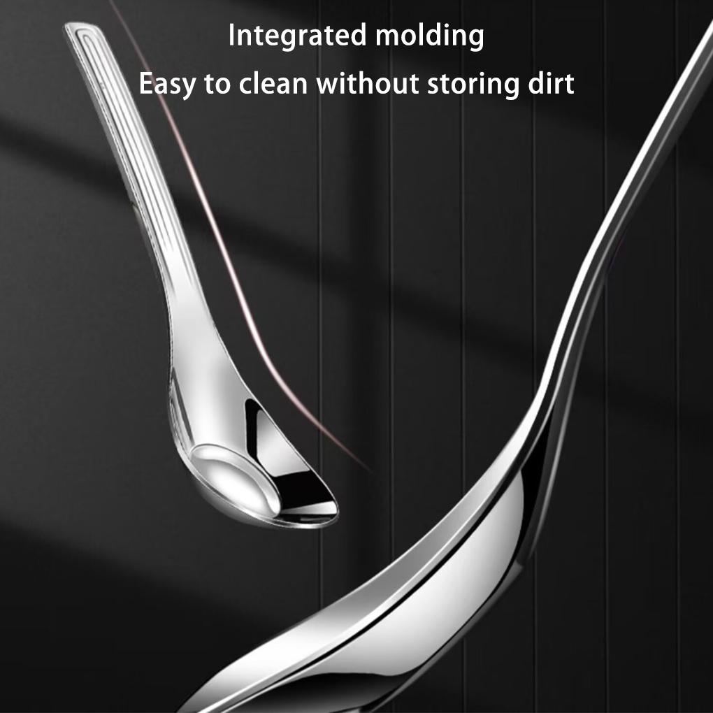 Ложка для кормления ребенка, зеркальная полированная, моющаяся, антикоррозийная, гладкая, однотонная, нескользящая ручка, кухонная ложка для супа, каши, инструмент