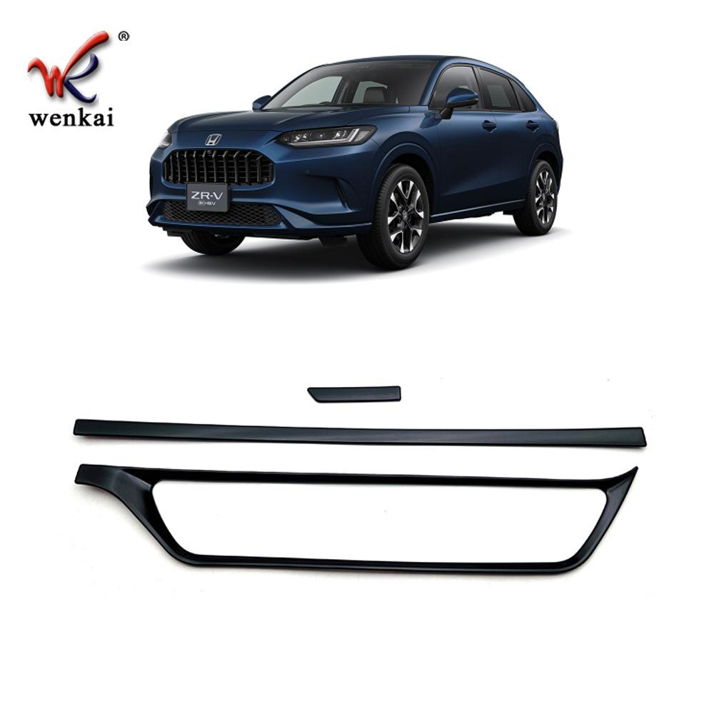 Central Control trument Air Conditioner Button Frame Trim Sticker for Honda ZRV RHD Accessories - Black