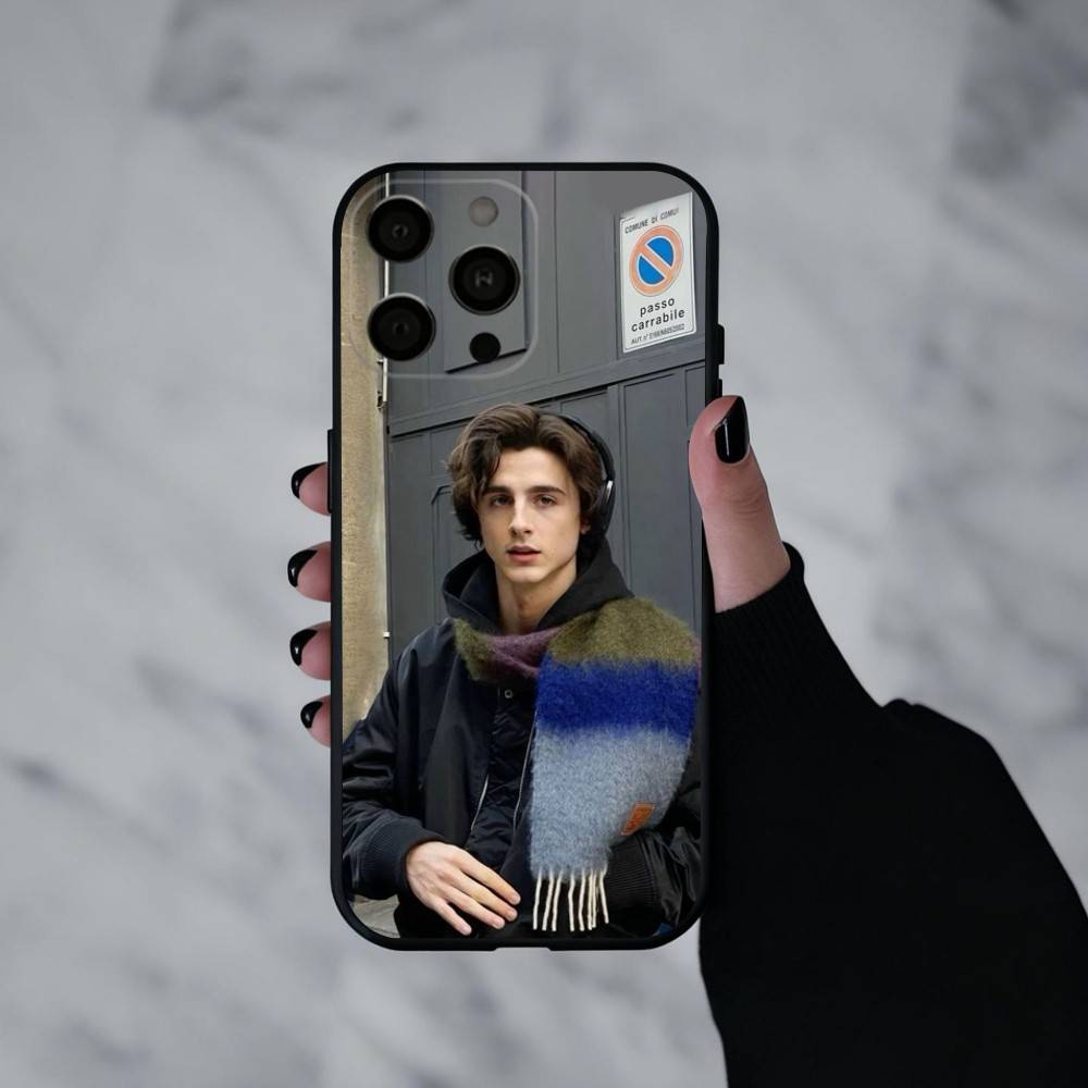 Чехол для телефона 'Молодой герой' Т-Тимоти Ш-Шаламе Для iPhone 17pro,16,15,14,13,12,11 Plus,Pro Max,XS,Мягкий силиконовый черный чехол