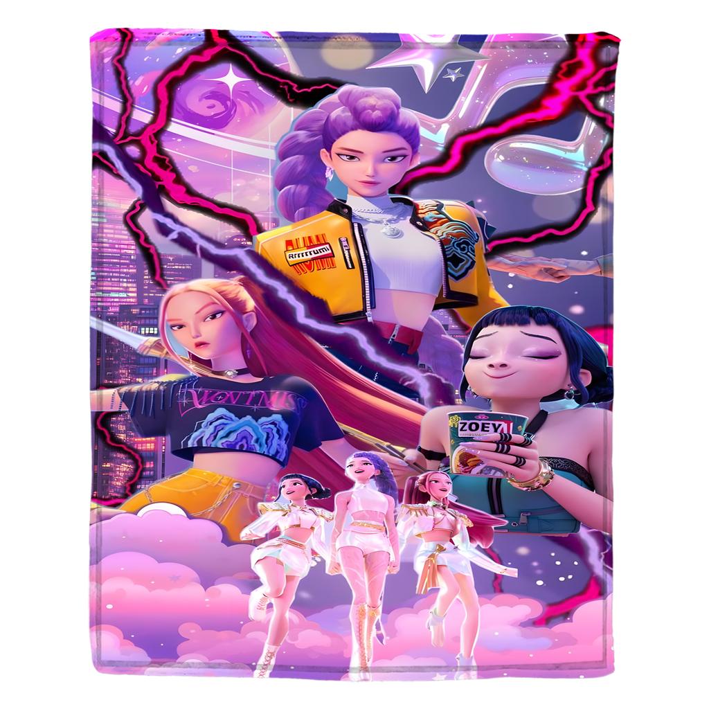 Flannel Digital Printed Blanket Conditioning Blanket Sofa Blanket Girl Gift