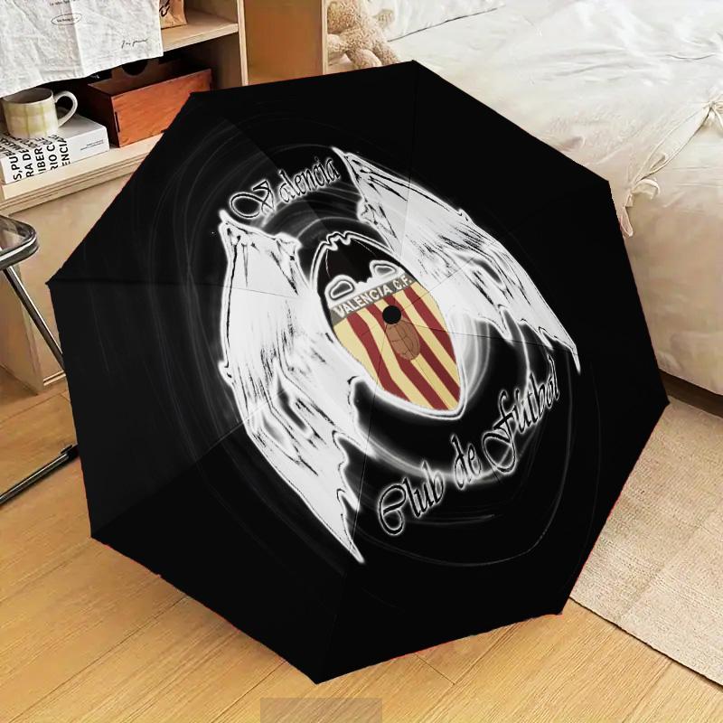 Valen-cia Crest Sunset Automatic Folding Umbrella - 8-Rib Travel Umbrella with Auto Open/Close & Portable Gifts for holidays or birthdays