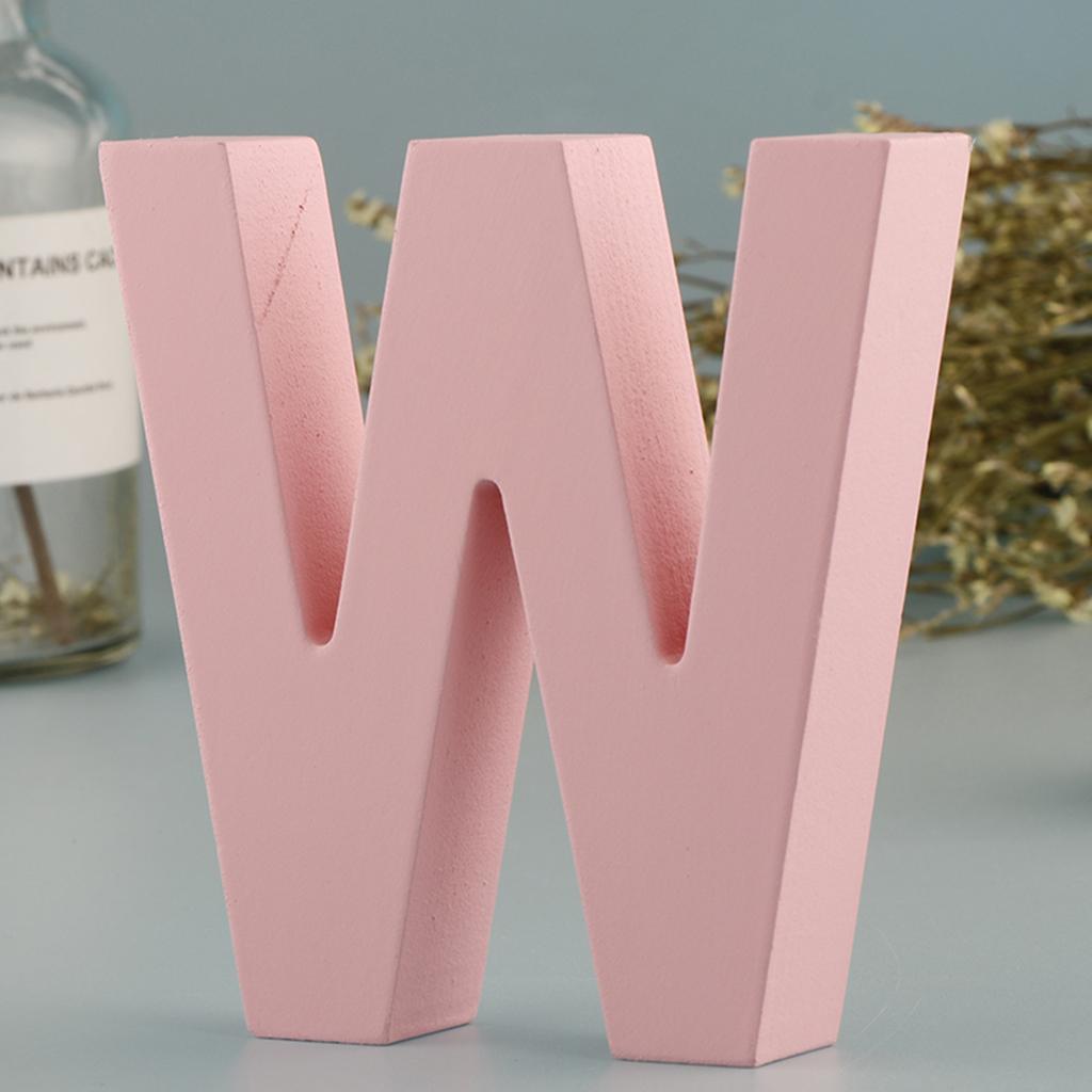 Деревянные Розовые 26 Букв Алфавита Маркизные Буквы Настенная Подвесная Табличка на Дверь от А до Я для Детской Комнаты, Декорации для Детской