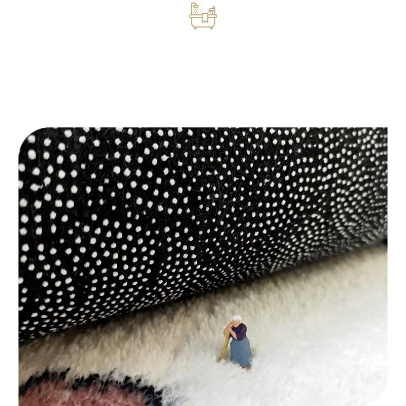 Anti-slip Mat 1PCS Cartoon Imitation Cashmere Carpet for Home Use Thickened Bathroom Anti-slip Mat for Home Decoration