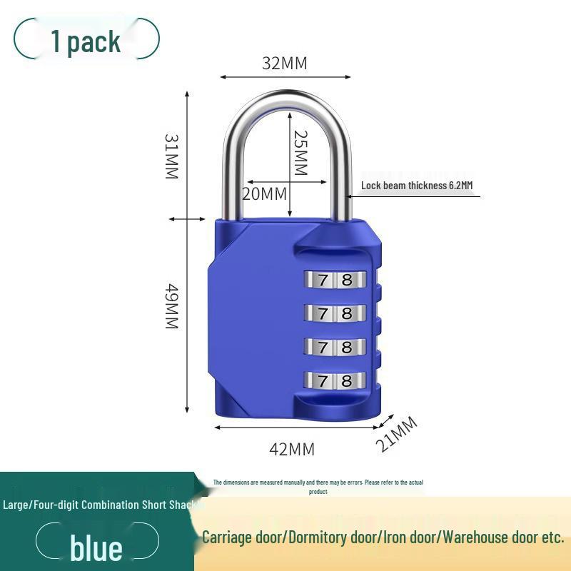 Universal Solid Brass Waterproof Combination Padlock for Home, Cabinet, or Suitcase