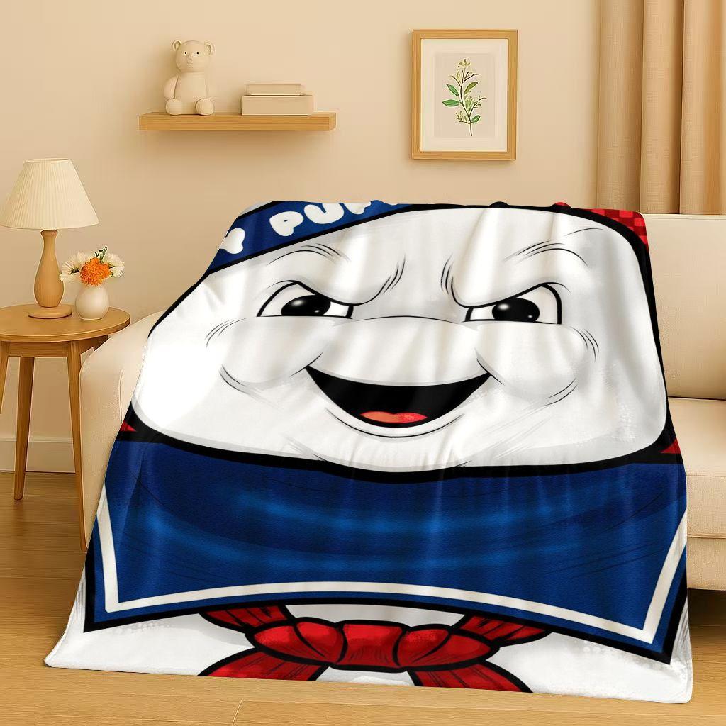 3D Horror Movie G-Ghostbusters Cartoon Flannel Blanket,Ultra Soft Warm Plush Throw for Home Bedroom Bed Sofa Cover Office Kids
