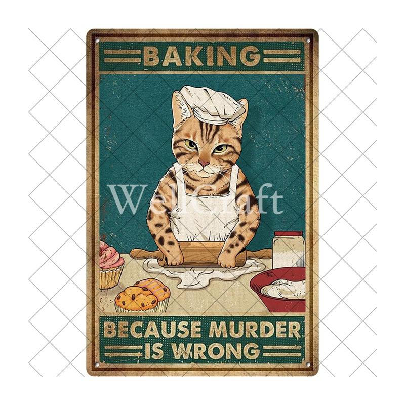 [ WellCraft ] Cat Reading Books Drink Wine  Pub Club Dercoration LTA-13222