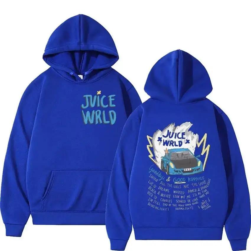 Мужская и женская толстовка с капюшоном рэпера Juice Wrld, толстовка в стиле городской моды, популярная хип-хоп толстовка, уличная одежда с длинным рукавом