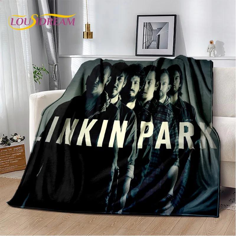 Retro Rock Band 3D L-Linkin Park Soft Flannel Blanket for Beds Bedroom Sofa Picnic,Throw Blanket for Cover Outdoors Leisure Gift