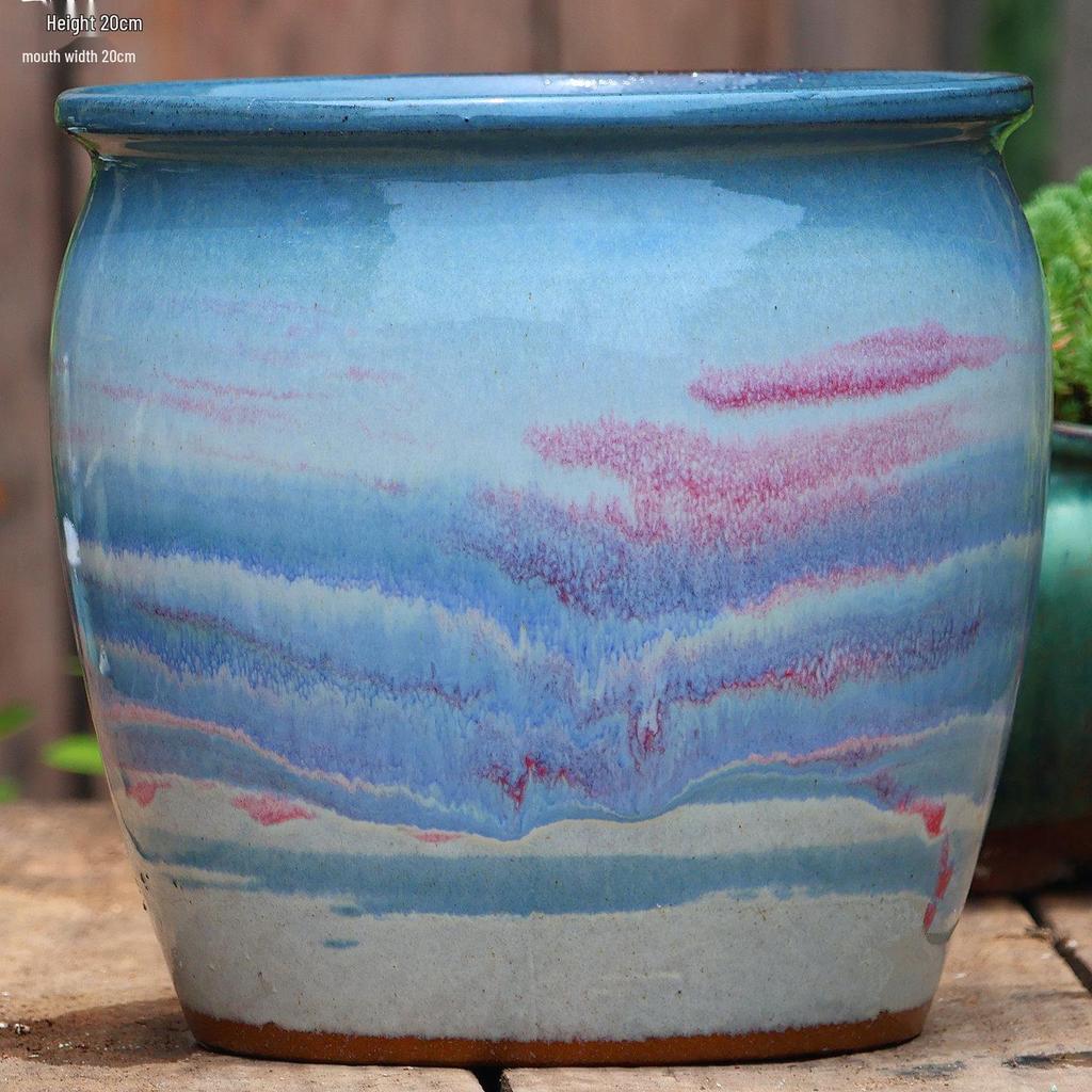 Extra Large Ceramic Pottery Flower Pot for Indoor Green Plants, Coarse Pot Ideal for Monstera and Other Large Plants