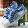 Women Shoes 2022 Fashion Summer Casual Shoes Cutouts Lace Canvas Hollow Breathable Platform Flat Shoes Woman Sneakers