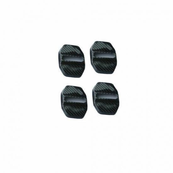 Carbon Fiber Cover Trim Steel 4PCS Door Lock Protection For BMW X5 G05 2019-2022
