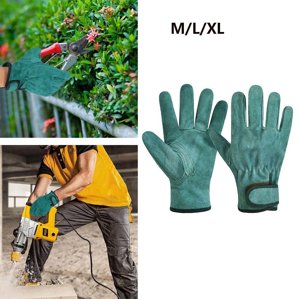 1 пара Противопрорезные Кожаные Рабочие Перчатки Износостойкие Защитные Перчатки Строительные