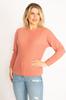 Women's Style Big Size Sweatshirt Plus Size Powder Self-Turning Striped Sweatshirt