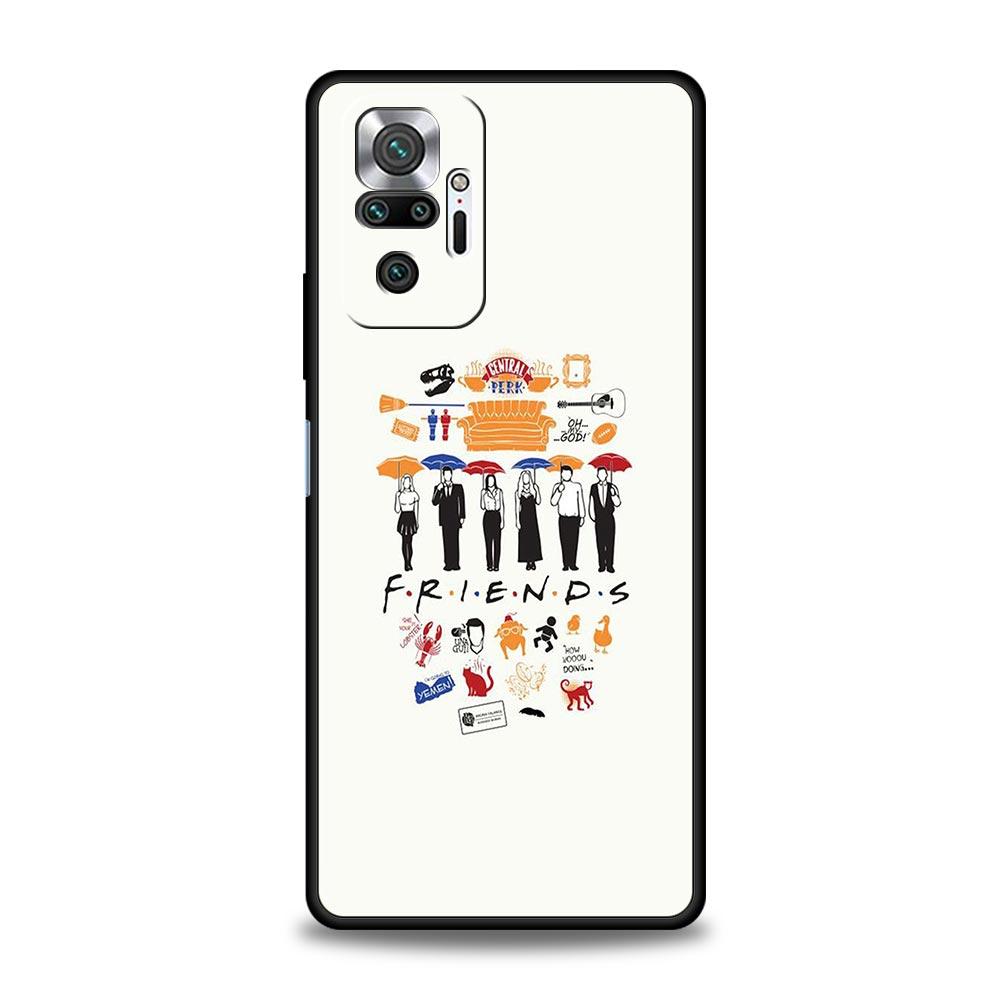 Friends Phone Case Cover for Redmi 14C 10C Note 15 14 13 12 10 11 K40 Pro Plus 5G Soft TPU Shockproof Shell Fundas Capas Coque