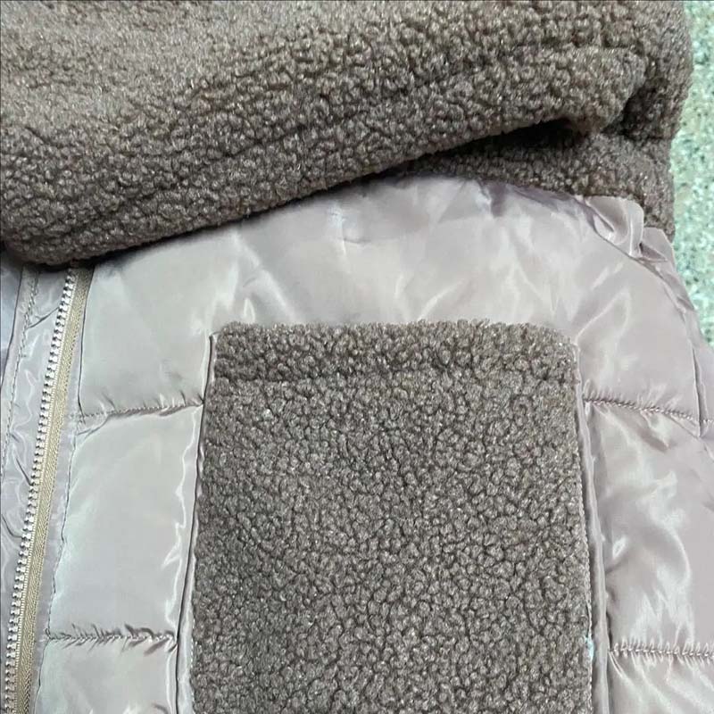 Зимняя женская мода свободная толстая теплая хлопковая куртка с капюшоном теплая парка средней длины из овечьей шерсти