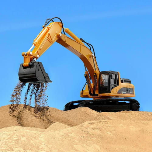 Radio-controlled power shovel car for kids, heavy machinery radio-controlled RC construction toy car, indoor play, boys' birthday gift, children's gif