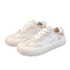 Fashion 2024 Spring and Autumn New Thick Sole Canvas Walking Shoes for Women - Stylish and Breathable Sneakers