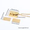 Heart Envelope Necklace Openable Lovers Choker Necklace Simple Pendant Sweater Chain  Girls