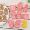 8pcs/set Cookie Cutters Animal Dog Type Stamp Embosser for Biscuit Pastry Bakeware Baking Cookies Molds Kitchen Accessories 1