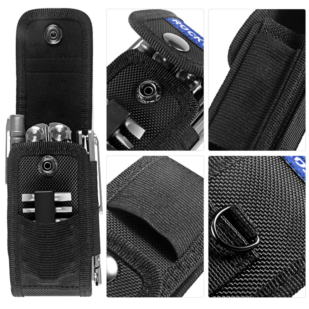 Ножны для многофункциональных инструментов ROCKTOL на пояс, нейлоновая сумка для многофункциональных инструментов из 900D с 4 карманами, чехол для ножей, кобура для инструментов EDC