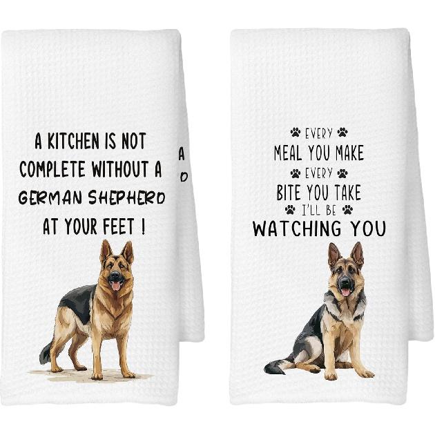 Long-Haired Dachshund Kitchen Towels Set of 2, Dog Gifts for Women, Dachshund Gifts, Dog Lover Mom Gift Tea Towels Kitchen Hand Towels 16x24 Inch for