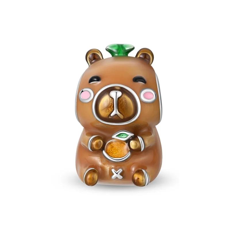 Copper Animals Series Charms Dog Cat Bear Pets Beads Fit Original Bracelet Necklace Diy Woman Pendants Fine Jewelry