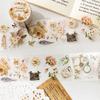 30mm/50mm*2m PET Tapes Flowers Stickers 35cm Cycle Collage Photo Album Decor Junk Journal DIY Scrapbooking Supplies